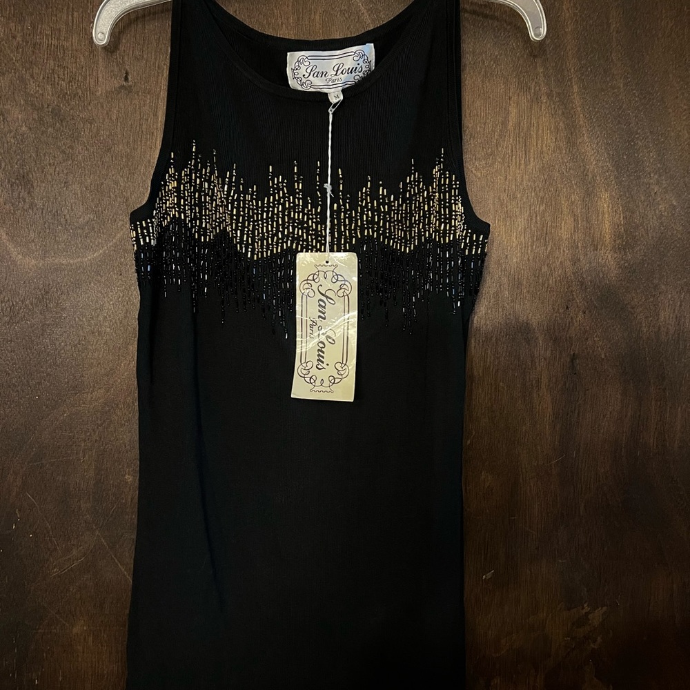 San Louis Paris Beaded Tank Blouse